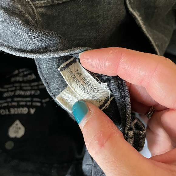 The Perfect Vintage Straight Crop Jean in Lunar Wash - Picture 6 of 13